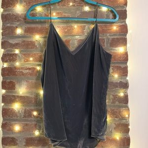 Express Velvet Navy Top